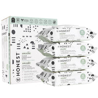 The Honest Company Clean Conscious Multi-Use Wipes | Hypoallergenic + Unscented for Sensitive Skin | Over 99% Water, Compostable, Plant Based, Baby Wipes | Pattern Play, 288 Count