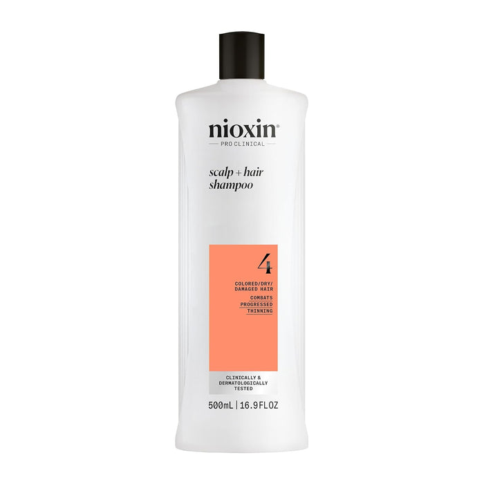 Nioxin System 4 Scalp + Hair Thickening Shampoo for Colored, Dry, & Damaged Hair with Niacinamide & Biotin