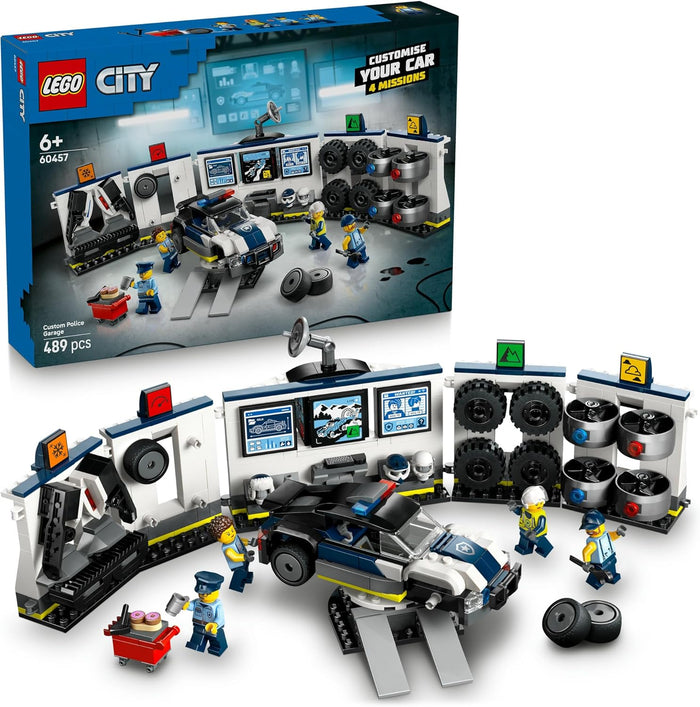 LEGO® City Custom Police Car Garage 60457 Toy Set for Real-Life Heroes Aged 6 and Up