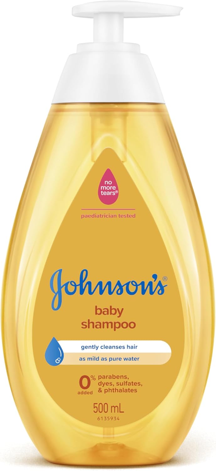 Johnson's Baby Hypoallergenic Gentle Tear-Free Cleansing Baby Shampoo 500mL |helps prevent irritation, redness & stinging |Cleanse baby’s fine hair & delicate scalp