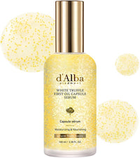 d'alba Piedmont White Truffle Oil Capsule Serum, Daily Vita Boost for Luminous Skin, Double Vitamin Formula, Korean Skin Care (3.38fl. oz.)