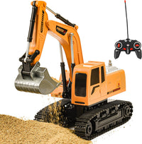 Remote Control Excavator Toy, RC Construction Truck with Metal Shovel