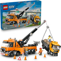 LEGO® City Heavy-Duty Recovery Tow Truck with Crane for Ages 8 and up