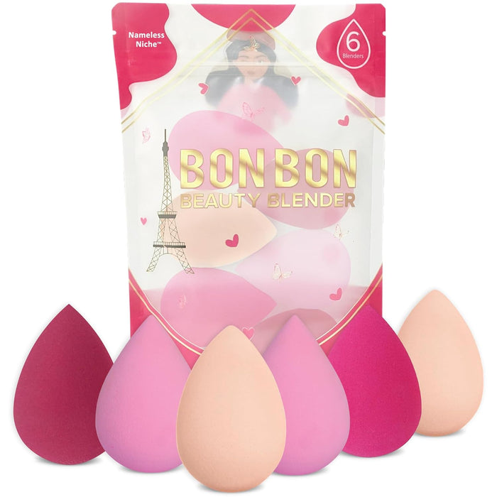 6Pcs Makeup Sponges for Foundation and Blending Powder, Cream and Liquid