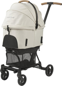 AIRBUGGY WIZ X Pearl White Air Buggy with X wizx Lightweight Compact Pet Cart
