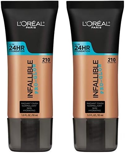 L’Oréal Paris Infallible Pro-Glow Foundation, Classic Tan, 1 Fl oz (Pack of 2)