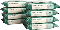 The Honest Company Flushable Wipes for Sensitive Skin | Fragrance Free, Hypoallergenic, 99% Water, Safe to Flush | Tropical Leaves, 336 Count