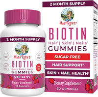 MaryRuth Organics Biotin Gummies | Sugar Free | Vegan | Non-GMO | 2,500 mcg Biotin | 60 Count -USA Made