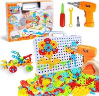 237 Pcs Drill Set Building Blocks Toys, DIY Educational Construction Engineering Toys