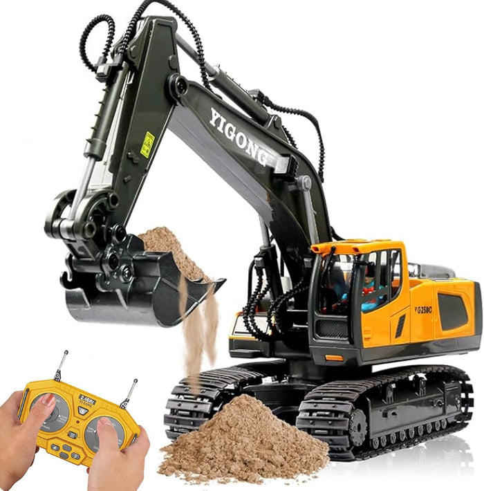 linzezon RC Dump Truck Car, Remote Control Excavator, Kids RC Dump Truck Toy