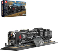 Reobrix Train Building Block Model 66801, Collectible Steam Locomotive Exhibition Set, 1546 Pieces Steam Model Railway Building Blocks, Gift Set for Boys from 14 Years and Adults