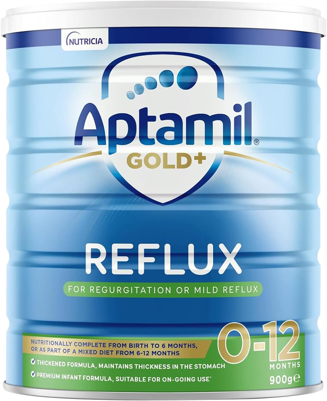 Aptamil Gold+ Reflux Premium Infant Formula, From Birth to 12 Months, 900g