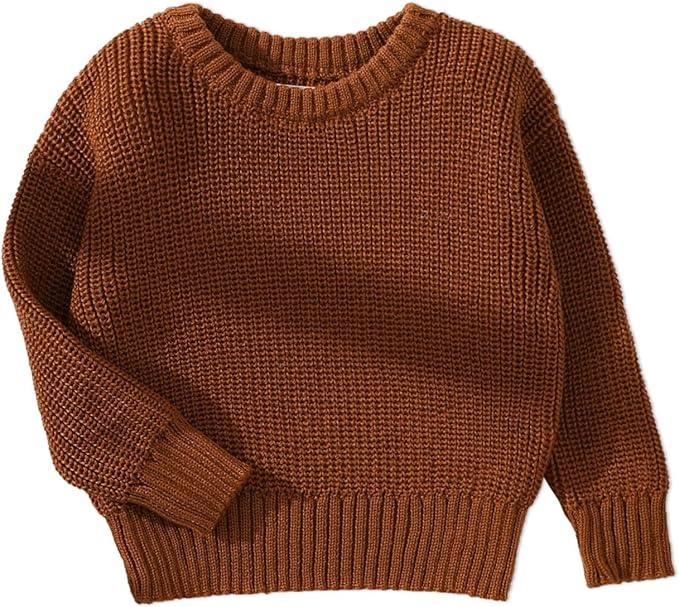 Infant Baby Sweater Round Neck Long Sleeve Knit Jumpers Pullover Sweatshirt Fall Winter Clothes Newborn 0 Months - 3 Years