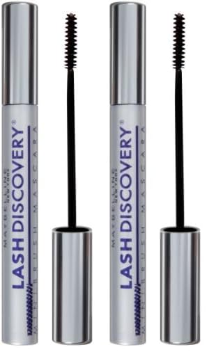 Maybelline New York Lash Discovery Mini-Brush Washable Mascara, Very Black, 0.16 fl. oz. (Pack of 2)