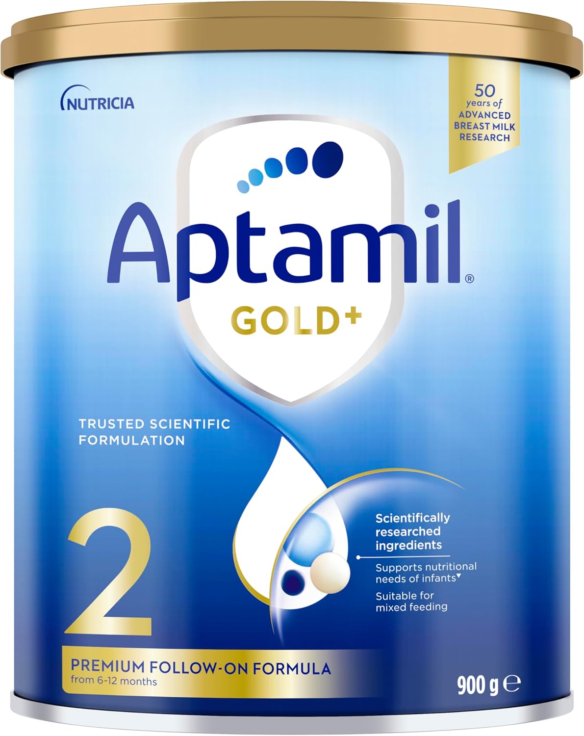 Aptamil Gold+ 2 Premium Follow-On Formula, From 6-12 Months, 900g