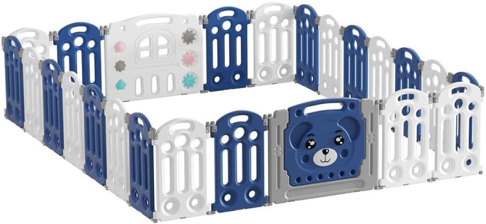 Keezi Kids Baby Playpen 24 Panels Safety Gate Toddler Fence Barrier Play Game