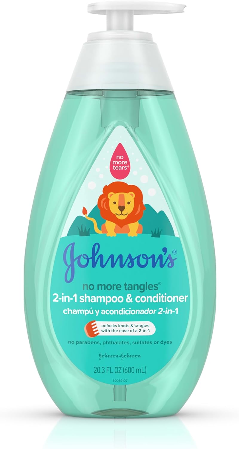 Johnson's Tear Free Detangling 2-in-1 Toddler & Kids Shampoo & Conditioner, 20.3 fl. oz