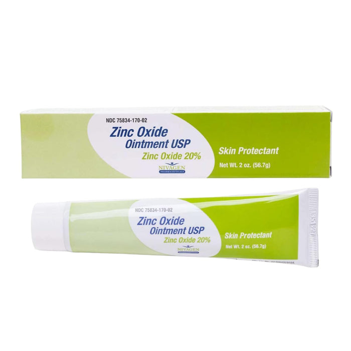 Zinc Oxide Ointment USP 20% | For Diaper Rash, Chafed Skin, Protects From Wetness, Relief From Poison Ivy, Poison Oak, & Poison Sumac | 2oz Tube