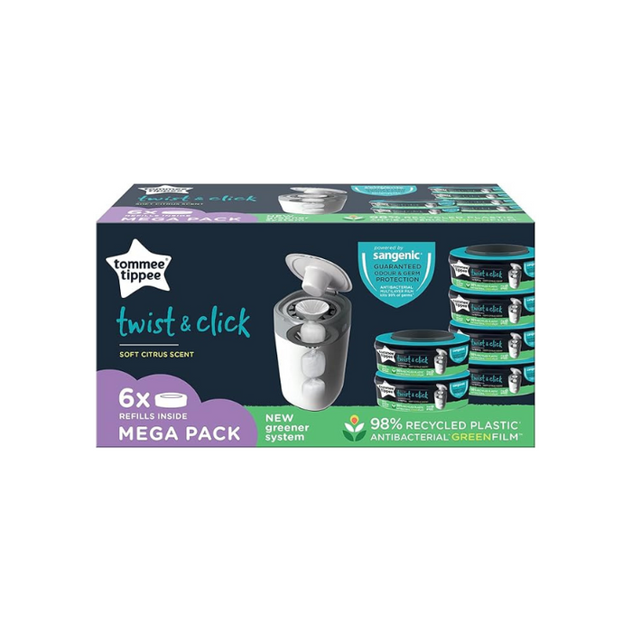 Tommee Tippee Twist and Click Advanced Nappy Bin Refill Cassettes