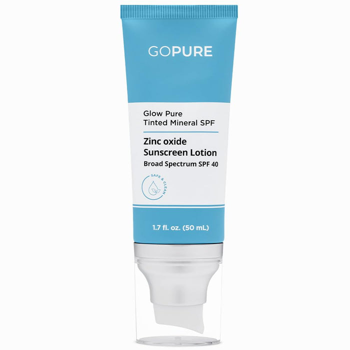 goPure Glow Pure Tinted Mineral SPF 40 PA +++ | Dermatologist-tested Face Sunscreen | Tinted Moisturizer with SPF,Natural Sunscreen