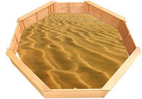 Kids Sandpit Wooden Play Large Round Outdoor Sand Pit Sand Box 177Cm