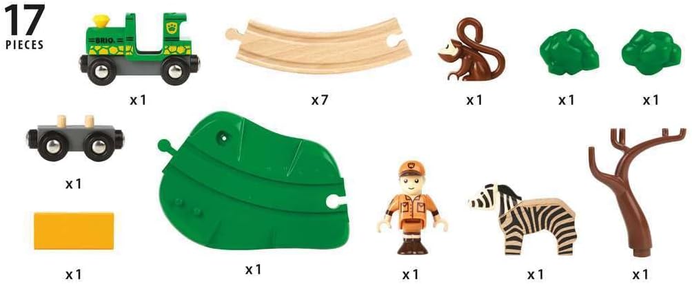 BRIO - Safari Railway Set 17 Pieces