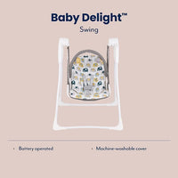 Graco Baby Delight Swing with 2 swing speeds, compact fold and lightweight at only 4.67kg