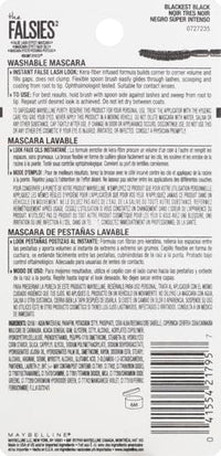 Maybelline Volum' Express Falsies Volumizing, Washable Mascara, Blackest Black, 1 Count