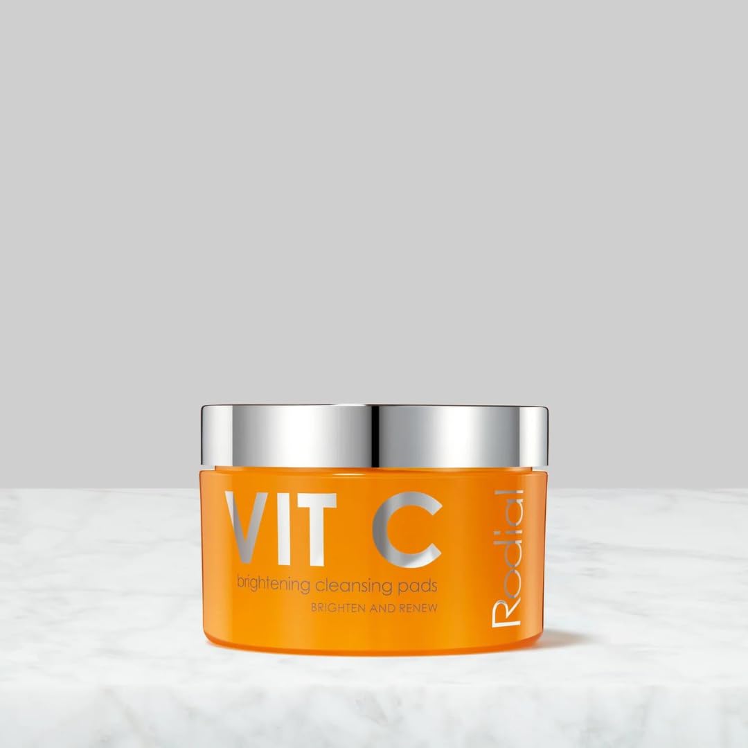 Rodial Vit C Brightening Cleansing Pads - Toning and Purifying Pads, Resurfacing Pads for Day and Night, Vitamin C to Illuminate, AHA Acids to Exfoliate and Salicylic Acid to Tighten Pores