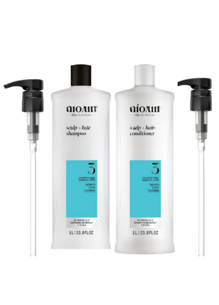 System 3 Cleanser Shampoo And Scalp Therapy Conditioner 33.8 Ounces (Pumps Included)