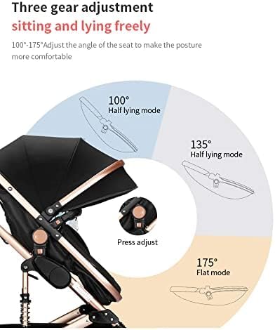 Infant Newborn Baby Pram – 9 in 1 Convertible Stroller with Cradle I
