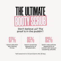 MAËLYS Cosmetics GET-PEACHY Bum Scrub - Smoothening, Brightening Bikini Bum Exfoliator for Bumps and Dark Spots - Helps Reduce the Look of Cellulite