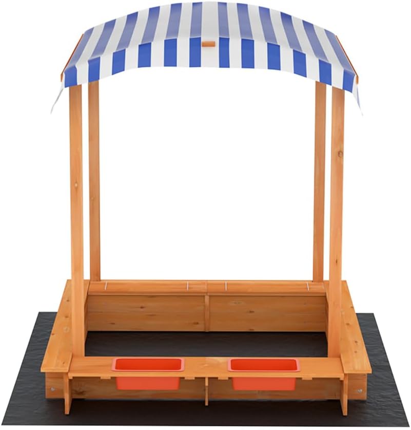 Keezi Kids Sandpit, 149cm Height Wooden Water Table Sand Pit