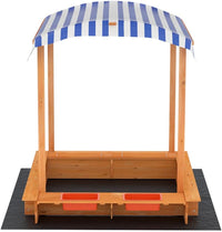Keezi Kids Sandpit, 149cm Height Wooden Water Table Sand Pit