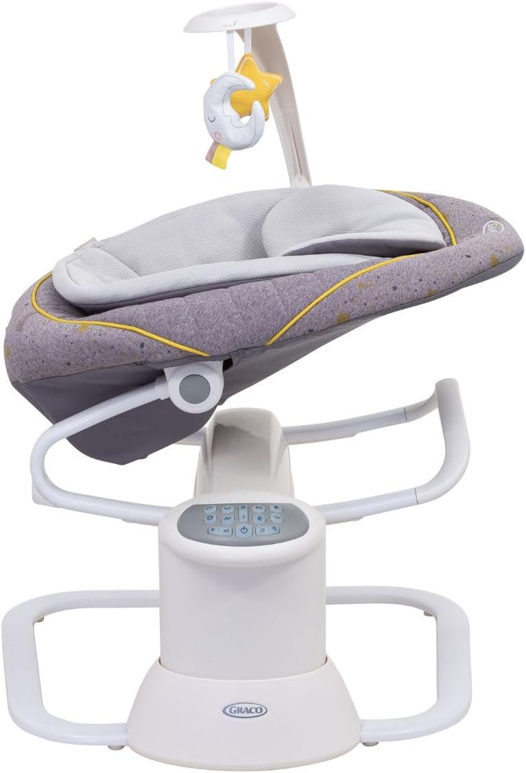 Graco All Ways Soother 2-in-1 Baby Swing and Portable Rocker (Birth to 6 Months Approx, 0-9kg), with Vibration and Adjustable Swing Speed, Stargazer