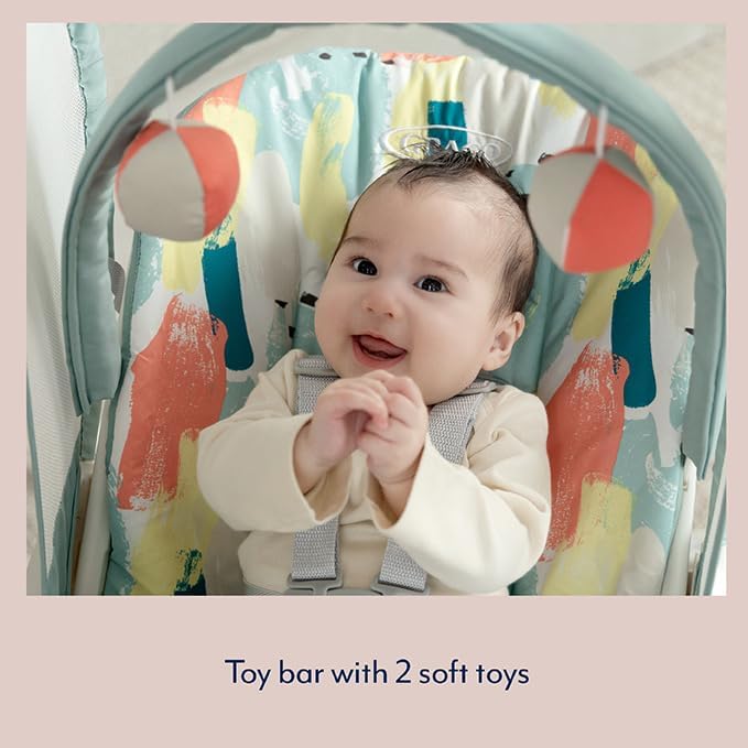 Graco Baby Delight Swing with 2 swing speeds, compact fold and lightweight at only 4.67kg, for rest for play. Suitable from birth to approx. 6 months (0-9kg), Playtime fashion