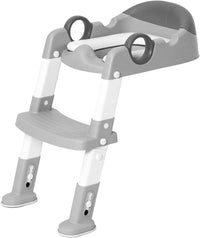 Potty Training Toilet Seat with Step Stool Ladder for Boys and Girls Baby (Gray)