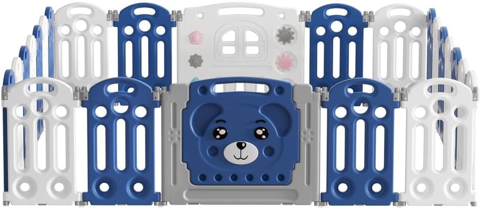 Keezi Kids Baby Playpen 24 Panels Safety Gate Toddler Fence Barrier Play Game