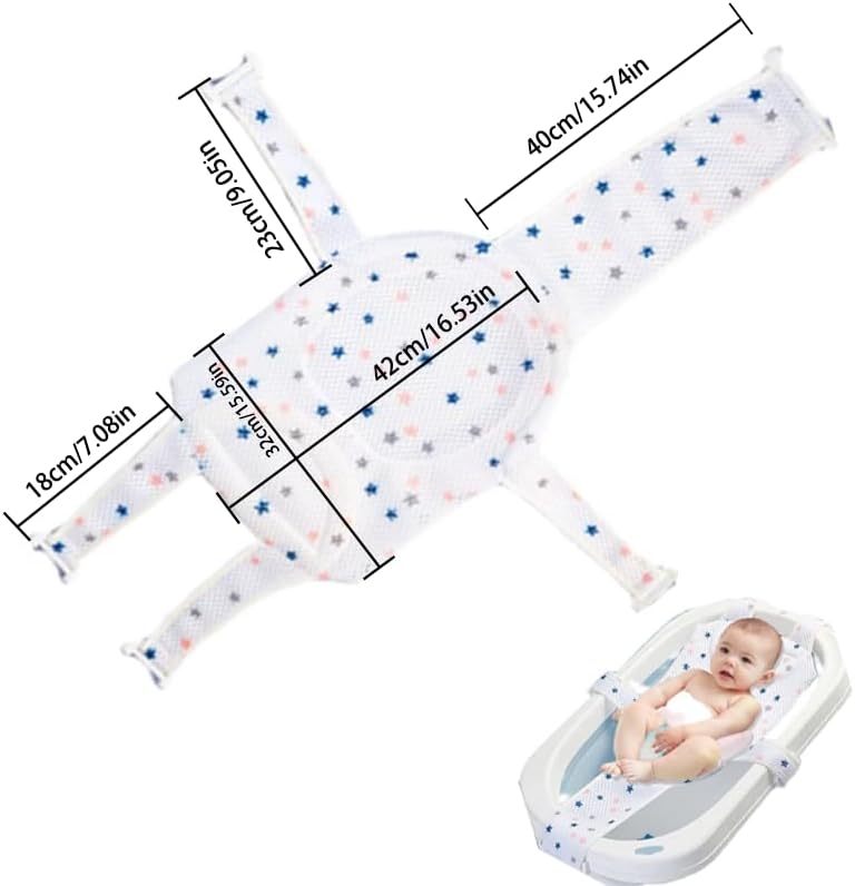 HORREX Bathtub Seat Baby One-Piece Baby Bathtub Blue