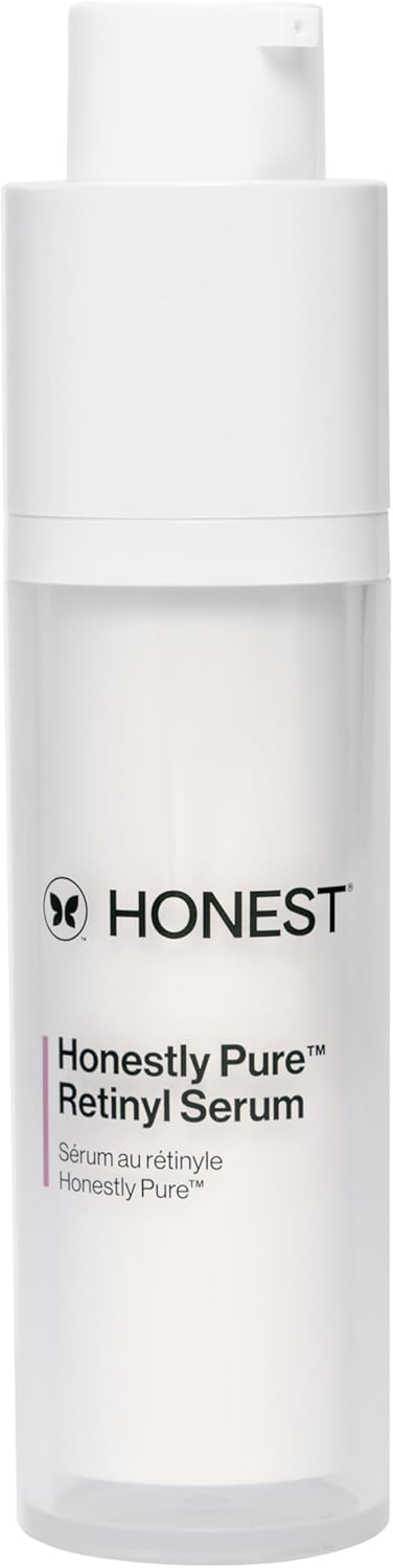 Honest Beauty Honestly Pure Nightly Retinyl Serum | Moisturizes, Exfoliates, Reduces Fine Lines + Wrinkles | Retinyl Linoleate + Hyaluronic Acid | Vegan + Cruelty Free | 1 fl oz