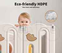 Bopeep Kids Playpen Baby Safety Gate Toddler Fence Child Play Gam(16 Panels-190cmx158cmx63cm)