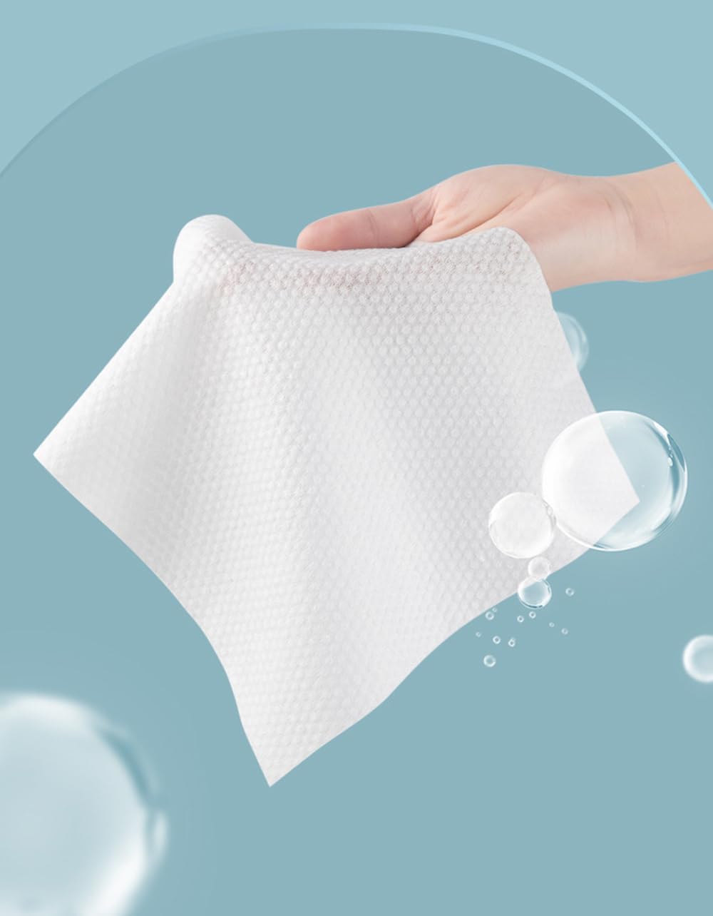 3 Pack Soft and Dry Wipe,Disposable Face Towel,100% Cotton, Lint Free, Wet Use for Sensitive Skin, Facial Cleansing, Makeup Removal, Surface Cleaning Cotton Tissue Soft Towel 300 Count
