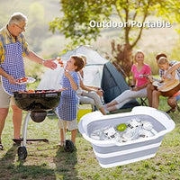 TOLEAD Collapsible Laundry Baskets, Travel Portable Toddler Bathtub, Baby Travel Essential Bath Tub