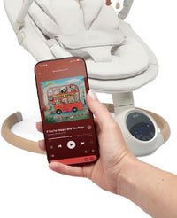 Mamas & Papas Alto Smart Baby Swing, Touchscreen, Multi Speed, Melodies, Bluetooth and Remote Control - Cashmere
