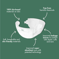 Eco by Naty Eco-Friendly Baby Nappies - 100% Plant-Based Materials on Skin, Soft, for Sensitive Skin & Super Absorbent (Size 4, 88 Count)