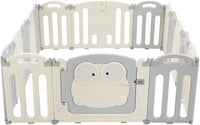 Keezi Baby Playpen, 16 Panels Babies Play Pen Toddlers Fence Yard