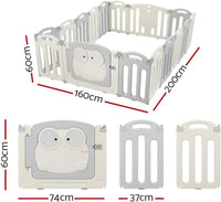 Keezi Baby Playpen, 16 Panels Babies Play Pen Toddlers Fence Yard
