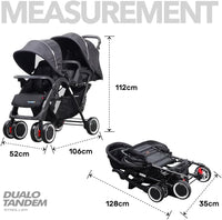 Mamakiddies Tandem Stroller Twin