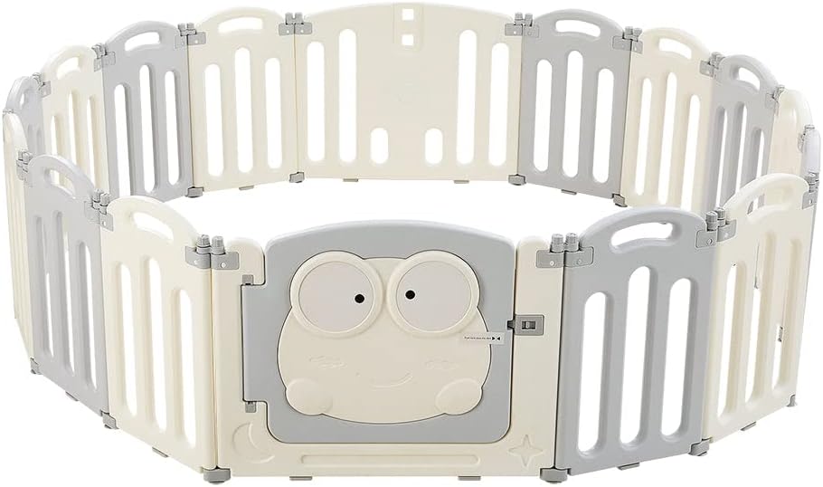 Keezi Baby Playpen, 16 Panels Babies Play Pen Toddlers Fence Yard