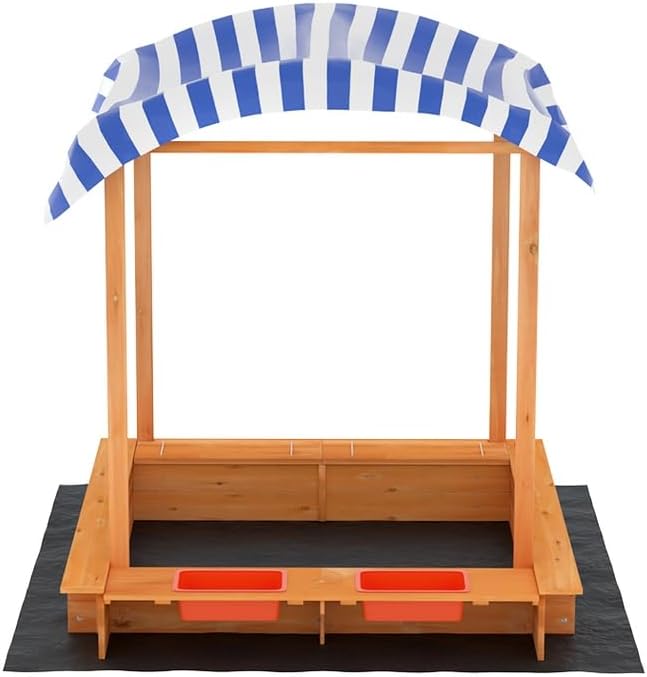 Keezi Kids Sandpit, 149cm Height Wooden Water Table Sand Pit